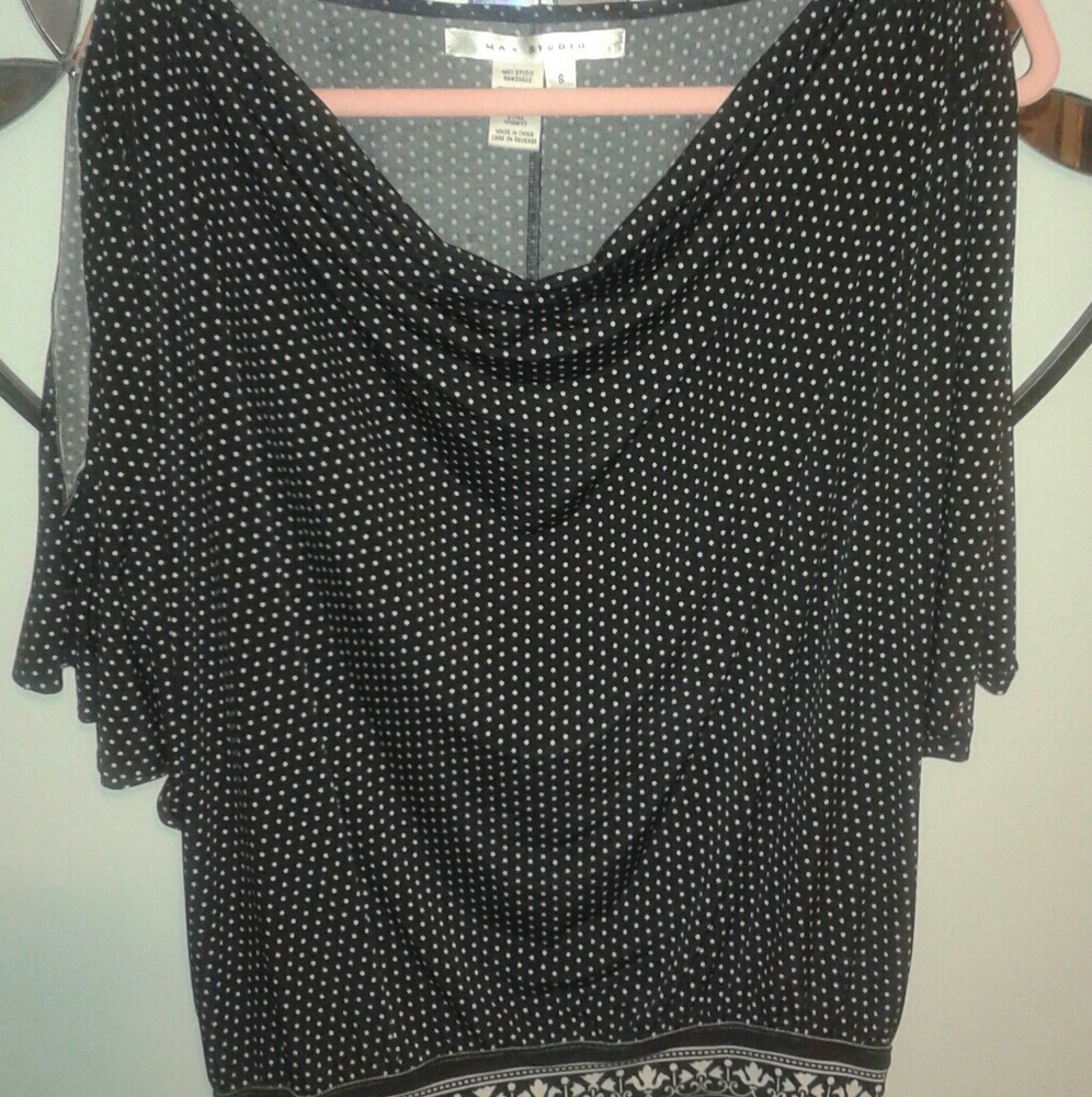 Black and White Blouse